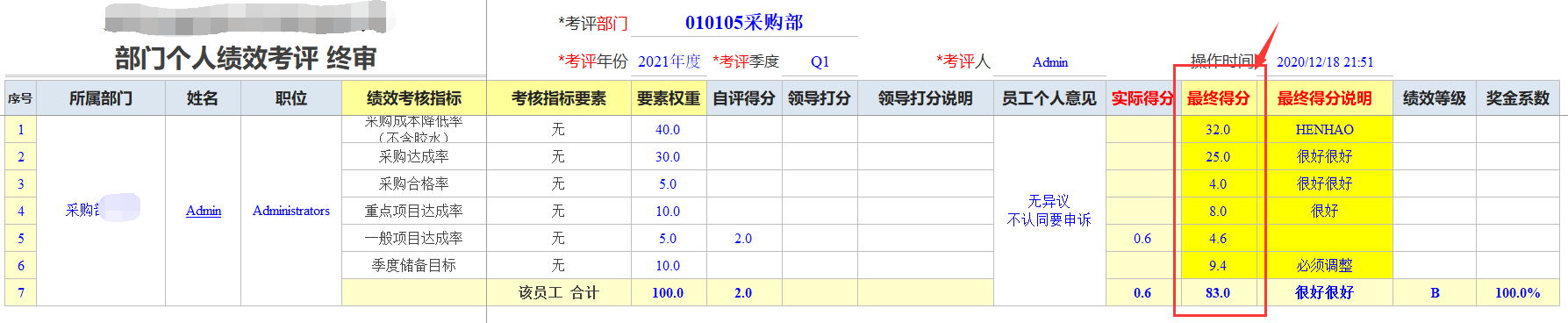 Excel服务器实现企业绩效管理-绩效奖金计算与发放